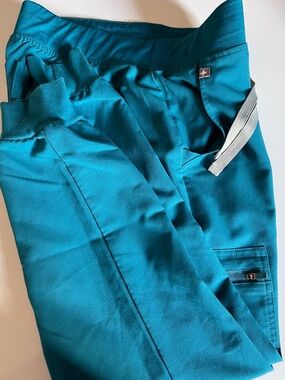 Figs scrubs Teal Jogger Pants with Drawstring